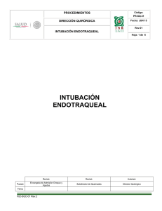 PR-SQ-31 Intubación Endotraqueal
