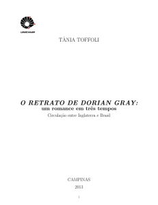 o retrato de dorian gray - Circulação Transatlântica dos Impressos