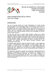 Analgoanestesia en el parto - Hospital Universitario Virgen de las
