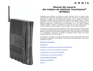 Manual del usuario del módem de telefonía Touchstone® WTM652