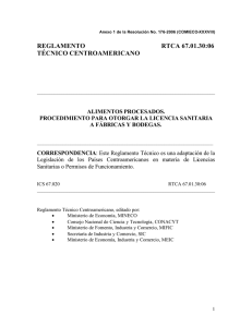 reglamento rtca 67.01.30:06 técnico centroamericano