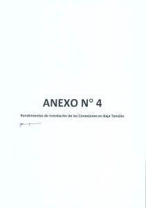 Rendimientos de Instalación de las Conexiones en Baja Tensión