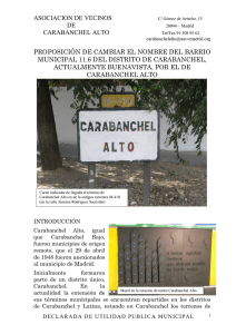Cambio de nombre del barrio Buenavista a Carabanchel Alto