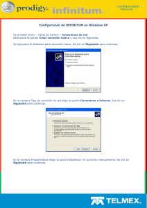 Configuración de INFINITUM en Windows XP