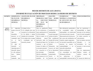 Informe de la Red del Distrito de Agua Buena