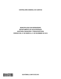 San Bernardino - Contraloría General de Cuentas