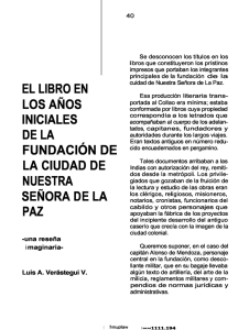 EL LIBRO EN LOS AÑOS INICIALES DE LA