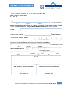 nombramiento de representantes