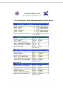 Plan - Universidad Técnica de Oruro Universidad Técnica de Oruro