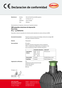 Certificado Depuradora GRAF Klaro