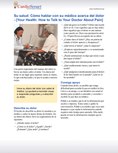 Su salud: Cómo hablar con su médico acerca del dolor