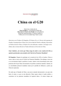 CHINA Y EL G-20_entrevista de Gina con el Profesor Di
