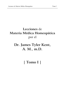 Dr. James Tyler Kent, A. M., m.D. | Tomo I |