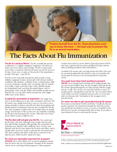 The Facts About Flu Immunization