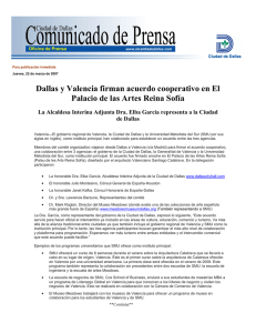Dallas y Valencia firman acuerdo cooperativo en El Palacio de las