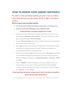 how to renew your library materials - Port Chester
