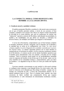 la conducta moral como respuesta del hombre a la llamada divina