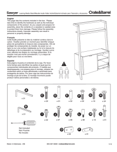 Sawyer Leaning Media Stand ML Assembly Instructions from Crate