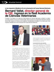 Bernard Vallat, director general de la OIE, ingresa en la Real