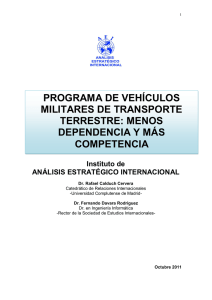PROGRAMA DE VEHÍCULOS MILITARES DE TRANSPORTE