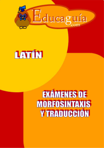 Exámenes de Morfosintáxis y Traducción