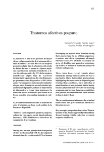 Trastornos afectivos posparto - Pontificia Universidad Javeriana
