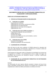 Convalidación de Actividades - Universidad Pública de Navarra