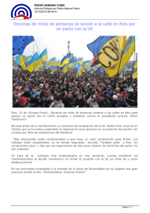 Decenas de miles de personas se lanzan a la calle en Kiev por un