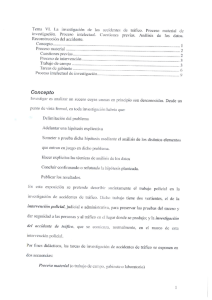 TEMA 6. La investigación de los accidentes de tráfico. Proceso