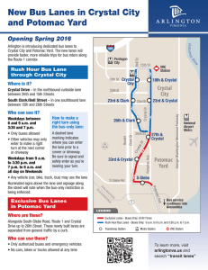 New Bus Lanes in Crystal City and Potomac Yard