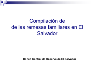 Compilación de las remesas familiares en El Salvador. BCRES