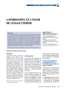 Laparoscopia en cáncer de cueLLo uterino
