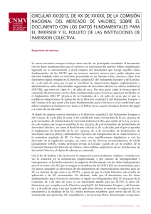 Proyecto de Circular - Comisión Nacional del Mercado de Valores