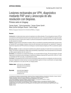 Lesiones rectoanales por VPH, diagnóstico mediante PAP