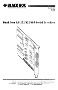 Dual Port RS-232/422/485 Serial Interface