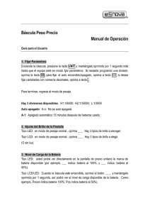 Báscula Peso Precio Manual de Operación