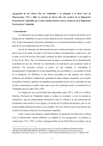 Agregación de las Obras Pías de Valladolid y su obispado a la Real