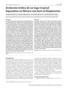Evolución trófica de un lago tropical hiposalino en México con base