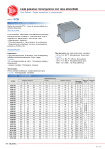 Cajas pesadas rectangulares con tapa atornillada WCB