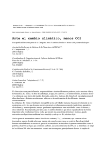 Ante el cambio climático, menos CO2