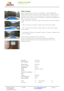 Catálogo de inmuebles - Dettalle villas catalina