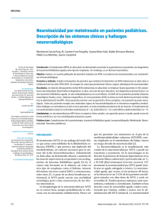 Neurotoxicidad por metotrexato en pacientes pediátricos