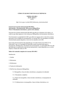 CÓMO CITAR DOCUMENTOS ELECTRÓNICOS NORMA ISO 690