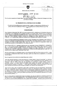 Decreto 2248 del 31 de Octubre de 2012