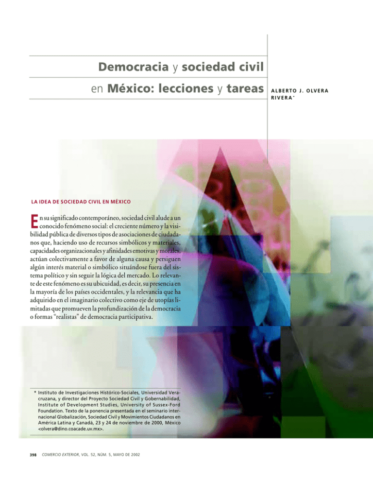 Democracia Y Sociedad Civil En México 7931