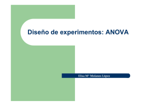 Diseño de experimentos: ANOVA