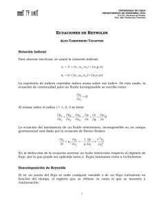 Ecuaciones de Reynolds - U