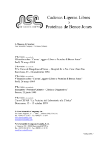 Cadenas Ligeras Libres y Proteínas de Bence Jones