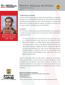 Melchor Múzquiz de Arrieta - Museo de los Presidentes Coahuilenses