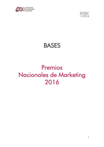 BASES Premios Nacionales de Marketing 2016